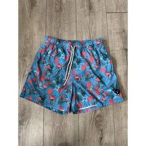 Molokai Surf Co Tropical Flamingo Swim/board Trunks Men's‎ Size Small